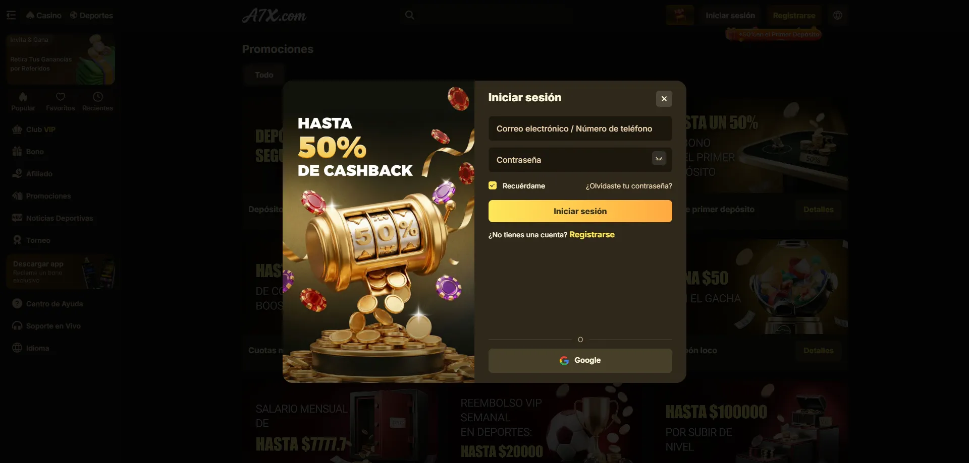 A7X Casino México — plataforma de casino online licenciada y segura